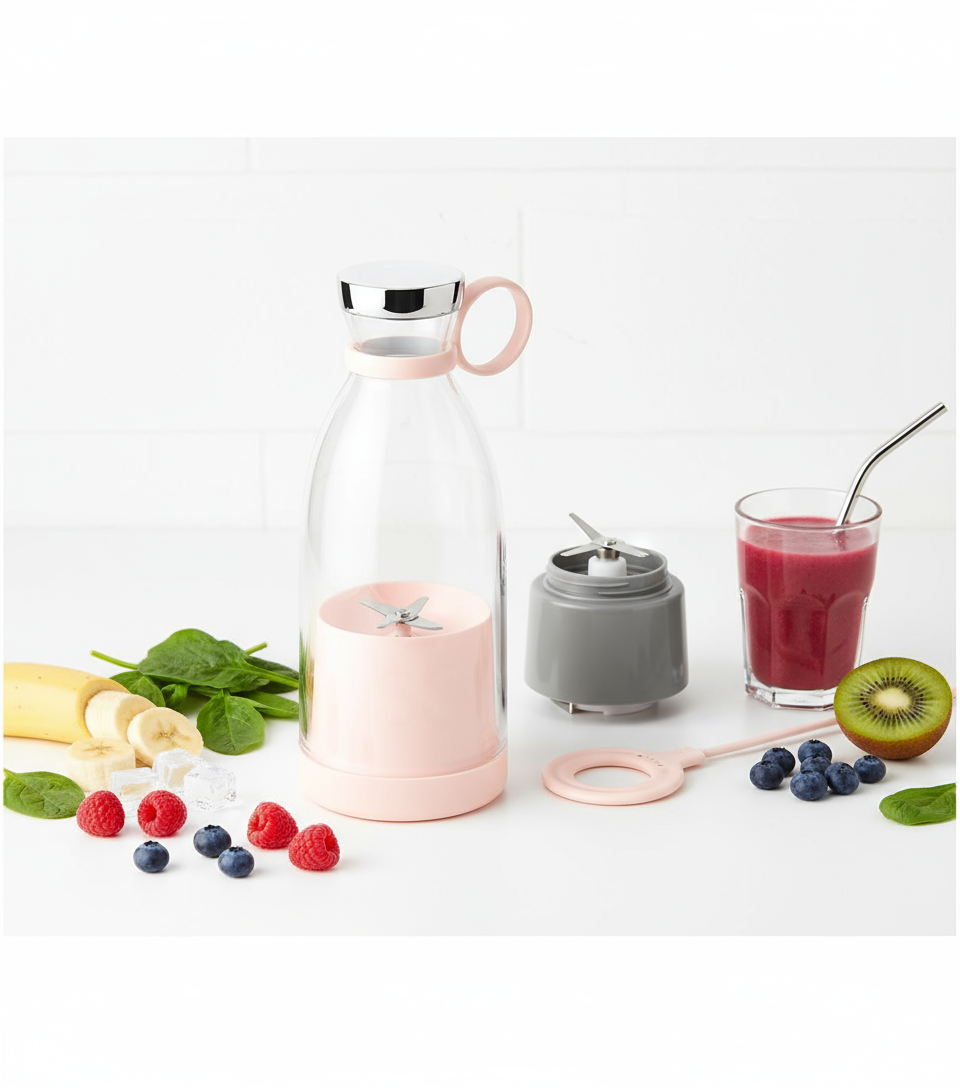 Portable Rechargeable Blender Bottle – Fresh Juice & Smoothies Anytime, Anywhere